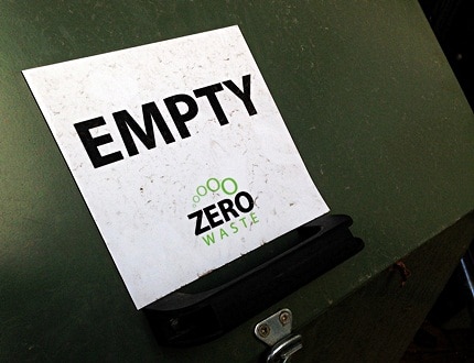 Mission zero signage for wastes